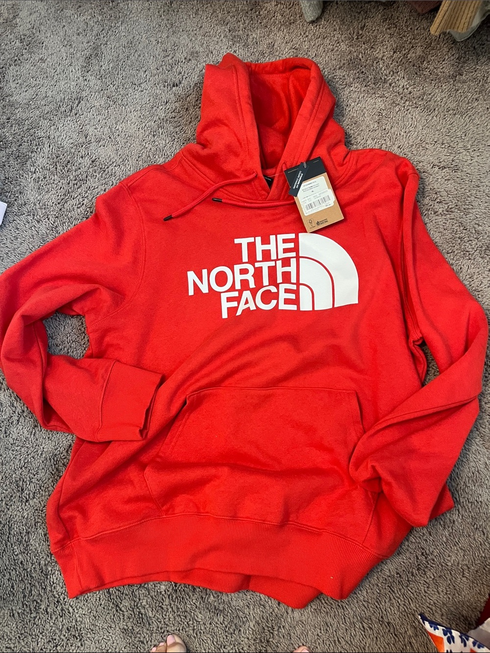 The North Face Bold Red Logo Pullover Hoodie